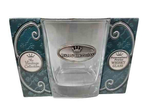 Picture of PEWTER WHISKY GLASS HAPPY BIRTHDAY